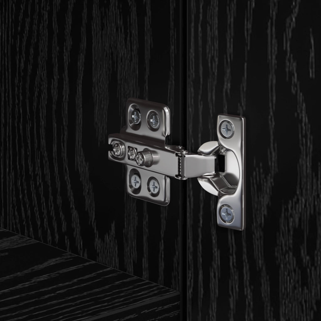 Highboard Rovere Nero 50x42.5x185 cm Legno Ingegnerizzato