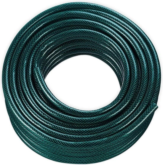 Serpentino universale per giardino da 30 metri 1/2 pollice - irrigazione piante - tubo per balcone - verde scuro