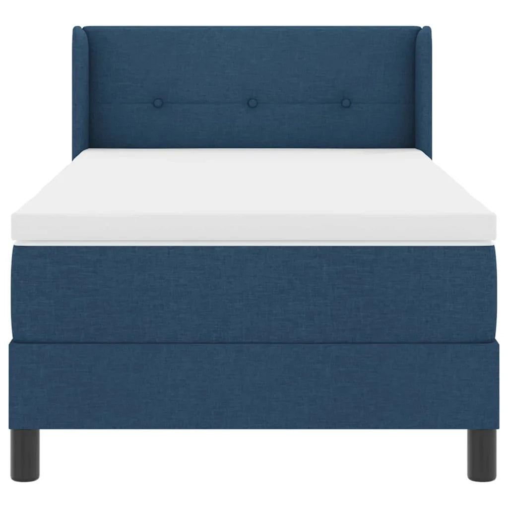 Letto a molle con testiera Blu 200 x 80 cm Tessuto 3341075