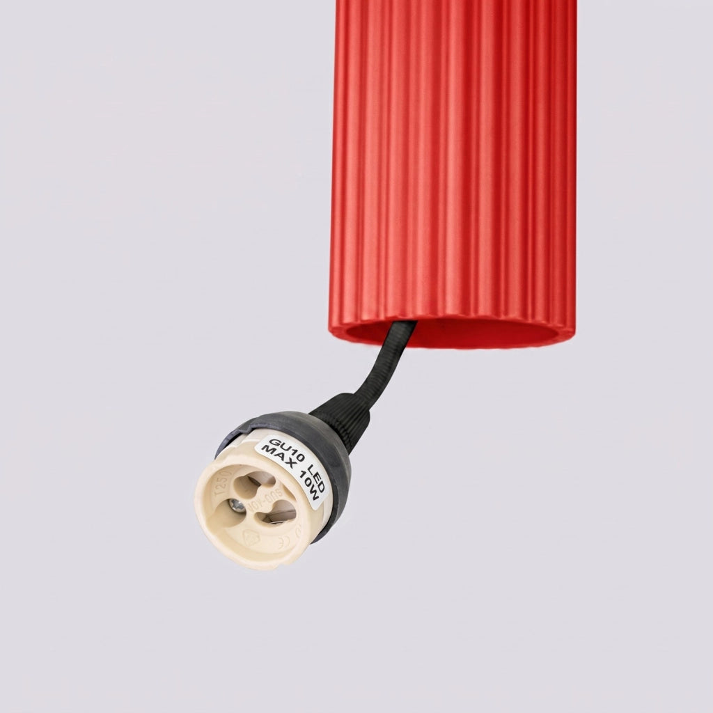 Lampada a sospensione KARBON 3P rosso