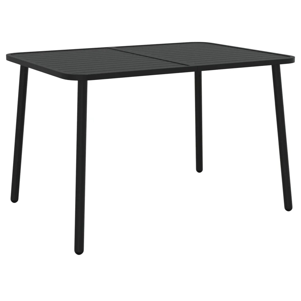 Tavolo da Giardino Antracite 110x80x71 cm Acciaio 362739