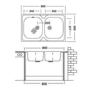 Lavello 80x50 cm 50 series