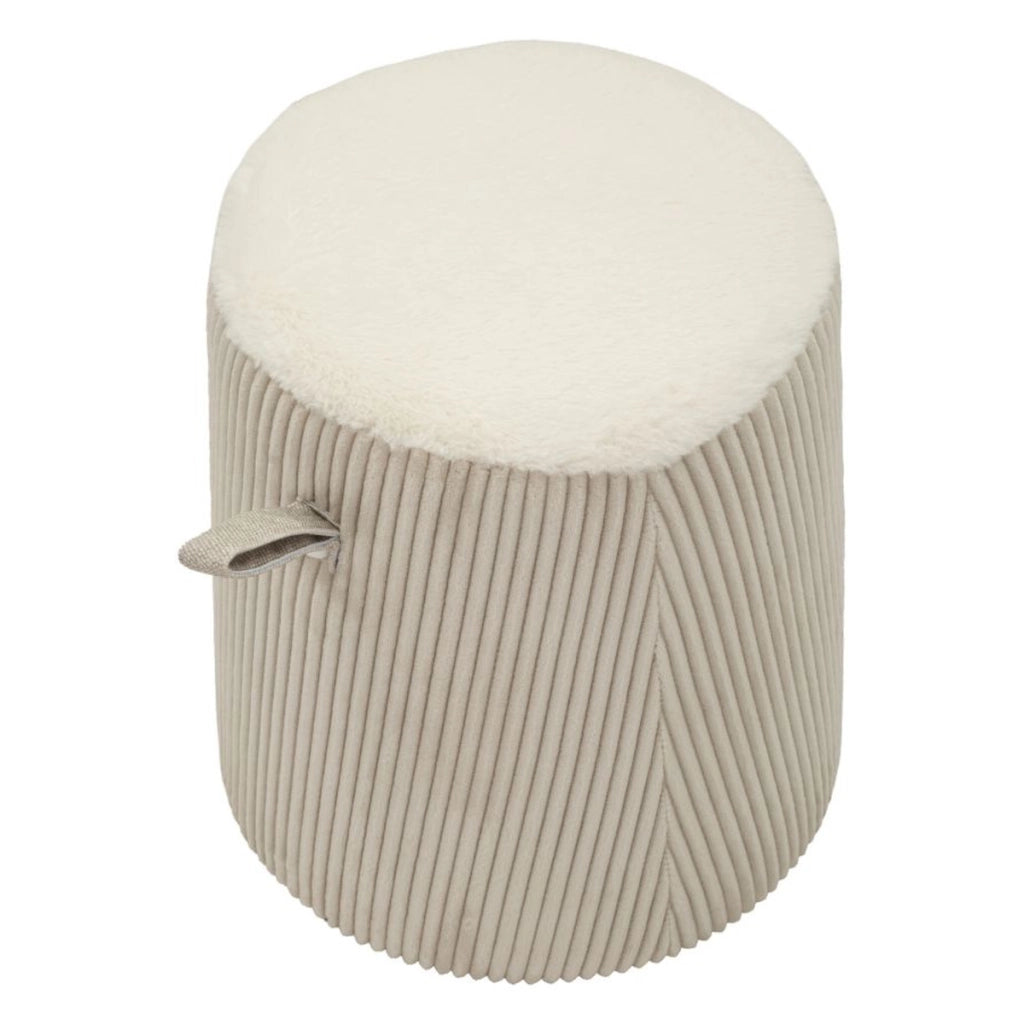 Pouf Dublino conico in poliestere bianco