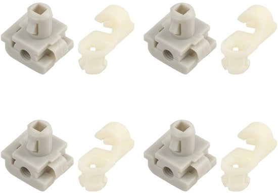 Kit di manubrii e clip di blocco per portiere - 8 pezzi - Compatibile con Dodge Ram 2002-2009 - Plastica - Resistente e duraturo