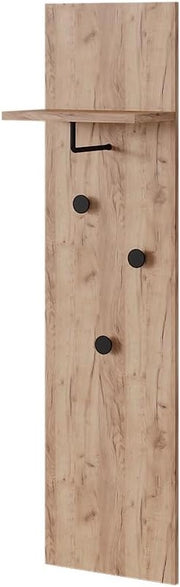 Appendiabiti da parete Siri, Quercia dorata, 36 x 135 cm