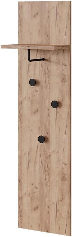 Appendiabiti da parete Siri, Quercia dorata, 36 x 135 cm