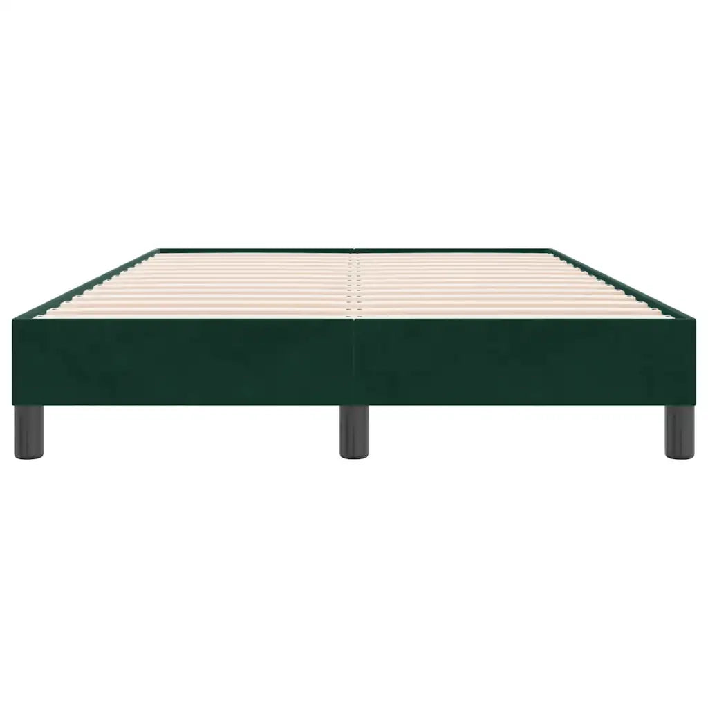 vidaXL Letto a Molle senza Materasso Verde Scuro 120x220 cm Velluto