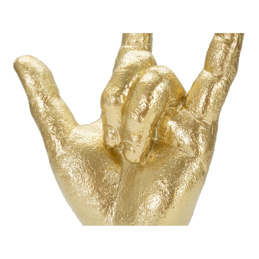 Scultura Mani 4, Oro, Poliresina, 14,5x7x23 cm