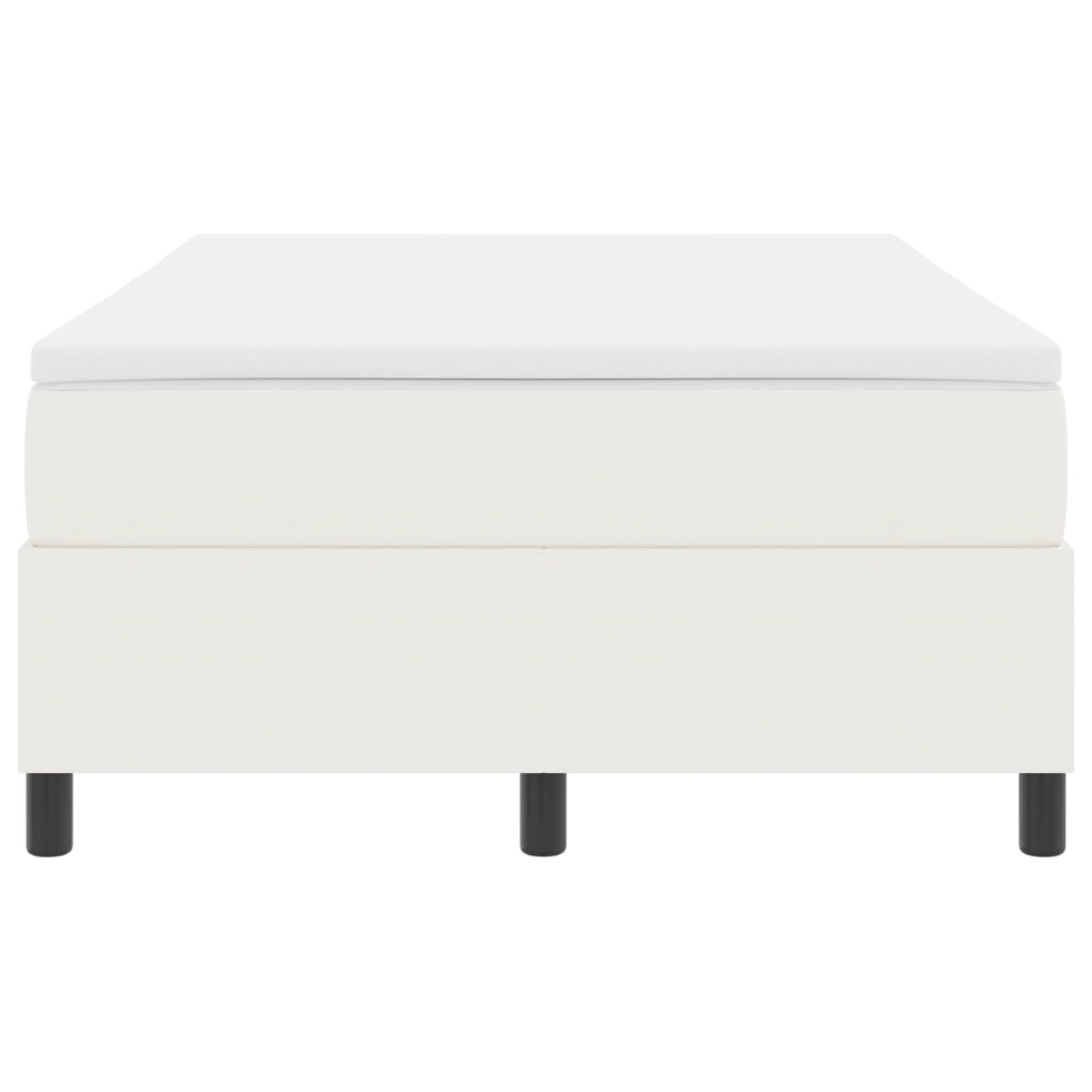 Letto a Molle con Materasso Crema Matrimoniale Velluto