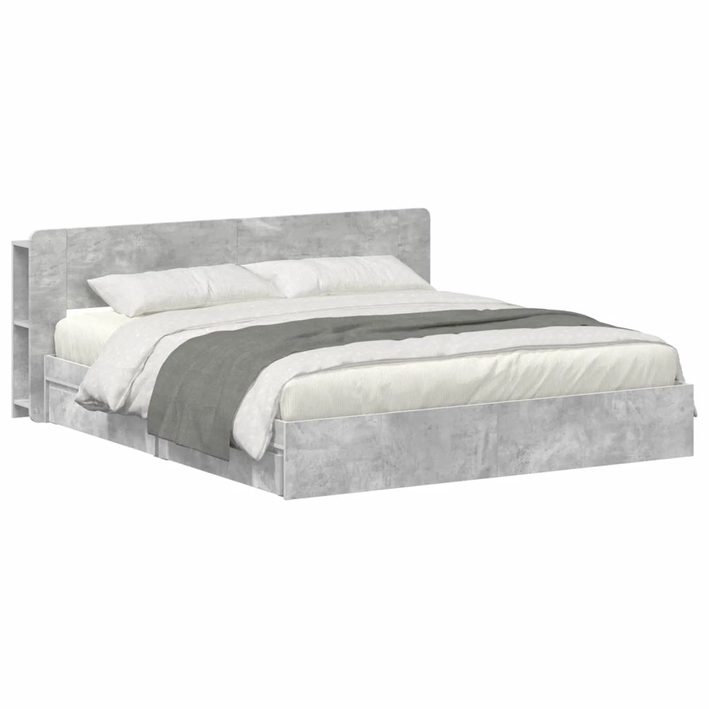 Telaio del letto con storage Grigio Cemento 200 x 200 cm 3433606