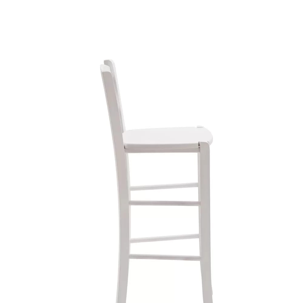 Set 2 sgabelli shabby in legno bianco seduta legno - Mobili 2G