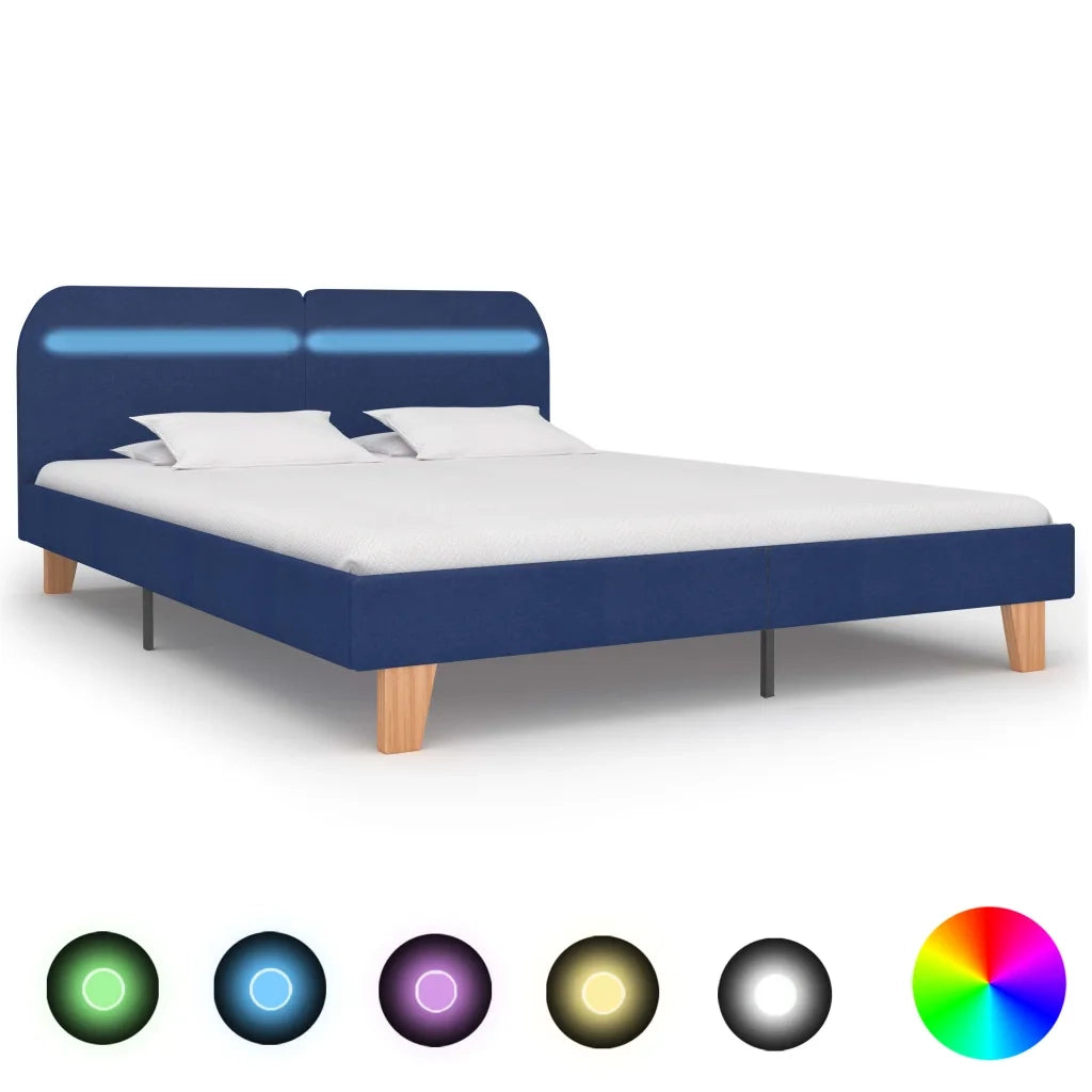 Giroletto con Luci LED Blu in Tessuto 160x200 cm cod mxl 58632