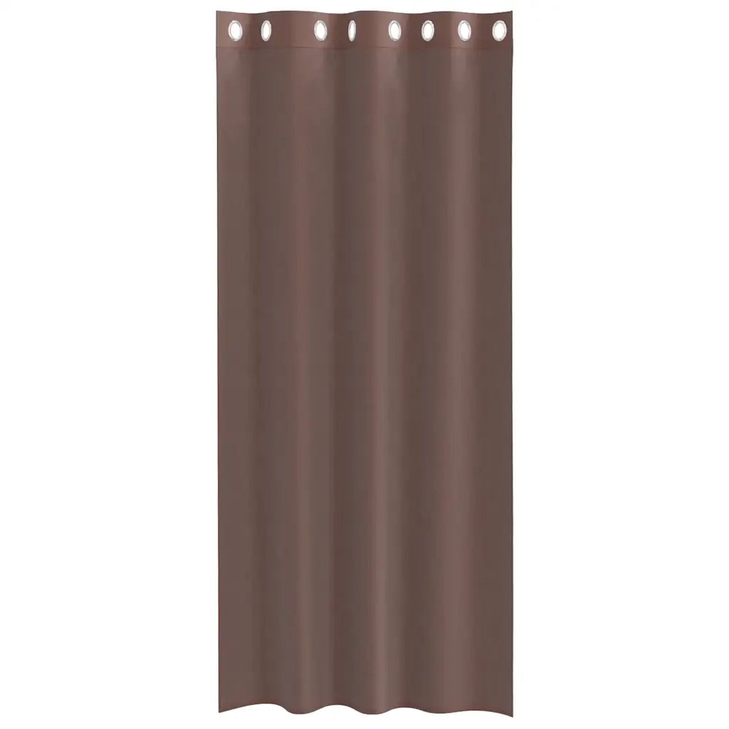 Tende in Voile con Occhielli 2 pz Marrone 140x225 cm 4102067