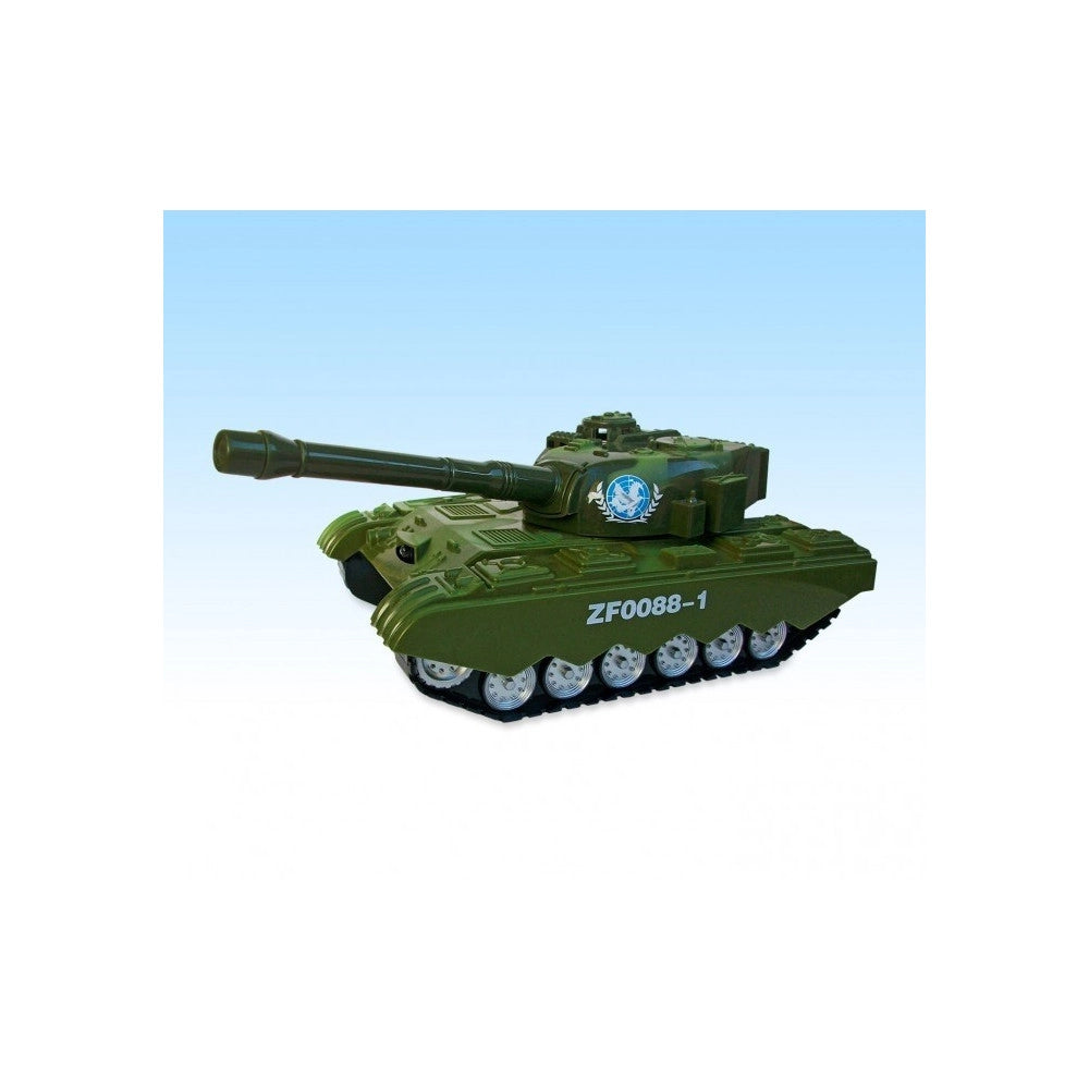 Trade Shop - Carro Armato Militare Con Luci E Suoni Realistici Prendi La Mira Punta E Spara -