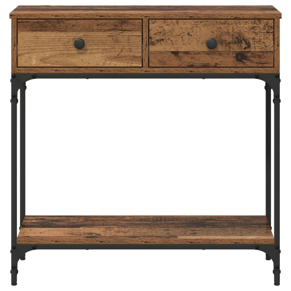 Tavolo Console Legno Vecchio 75x34.5x75 cm Legno Ingegnerizzato