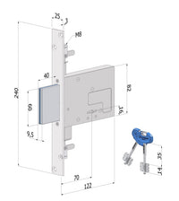 SECUREMME SERRATURA 2033 INFILARE DOPPIAMAPPA MM.60