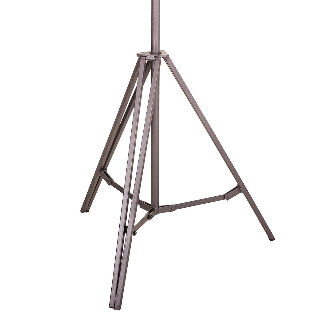 Lampada da terra in metallo grigio 36x36x127h