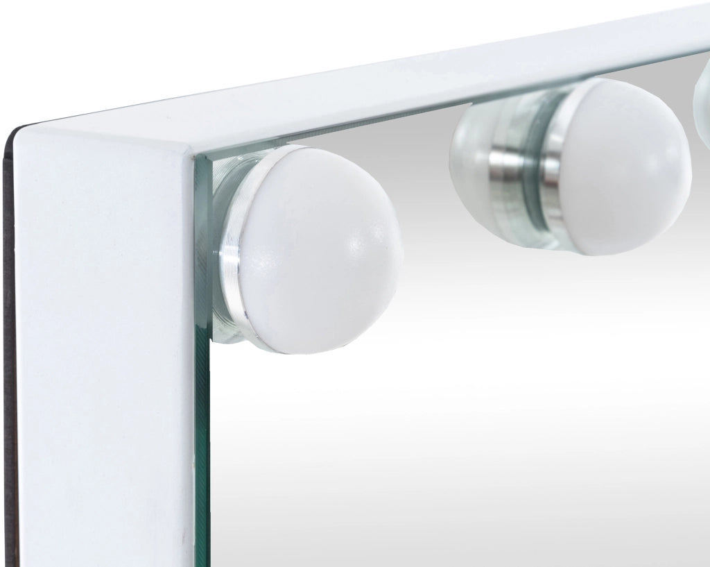 Specchio per trucco con luci Murrieta bianco