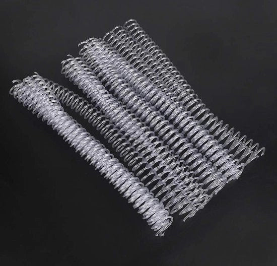 Legature in plastica per legature A4 - 20 pezzi - diametro 11 mm/13 mm/19 mm - 19 mm trasparente.