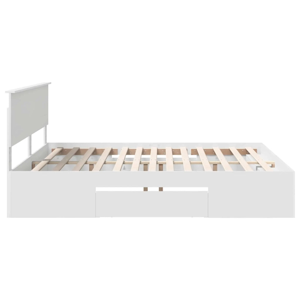 Struttura del letto Bianco 200 x 200 cm Legno multistrato