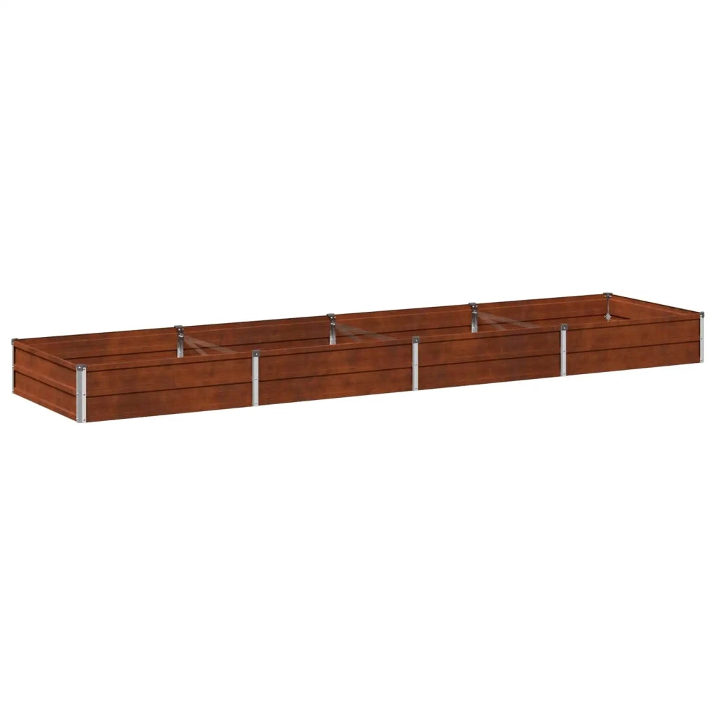 Letto rialzato da giardino Ruggine 320 x 80 x 24 cm cartone 8006501