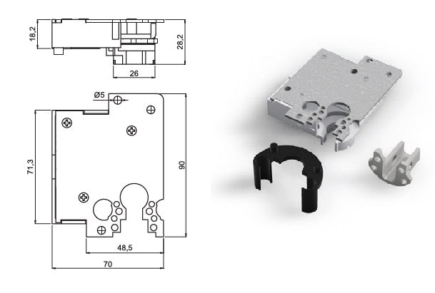 SECUREMME CUORE RICAMBIO CIL.EUROPEO X SERRATURA 25 SX