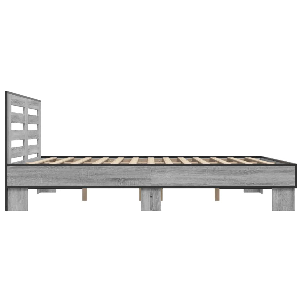 Giroletto Grigio Sonoma 150x200 cm in Legno Multistrato Metallo