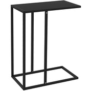 Tavolino a C 46x26x60 cm in acciaio nero per letto e divano