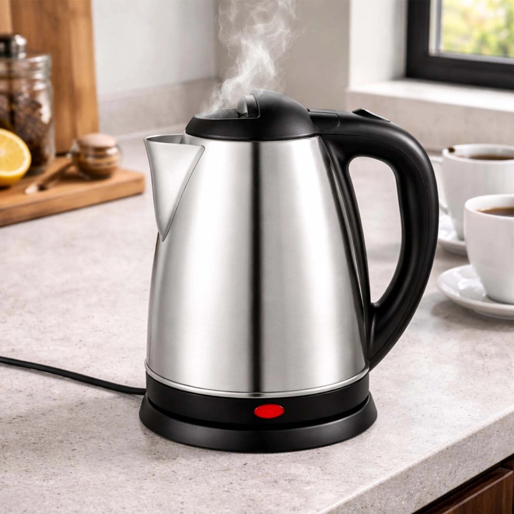 Bollitore Elettrico 2L Inox 1500W a Ebollizione Rapida con Spegnimento Automatico Nero / Argento Cheffinger