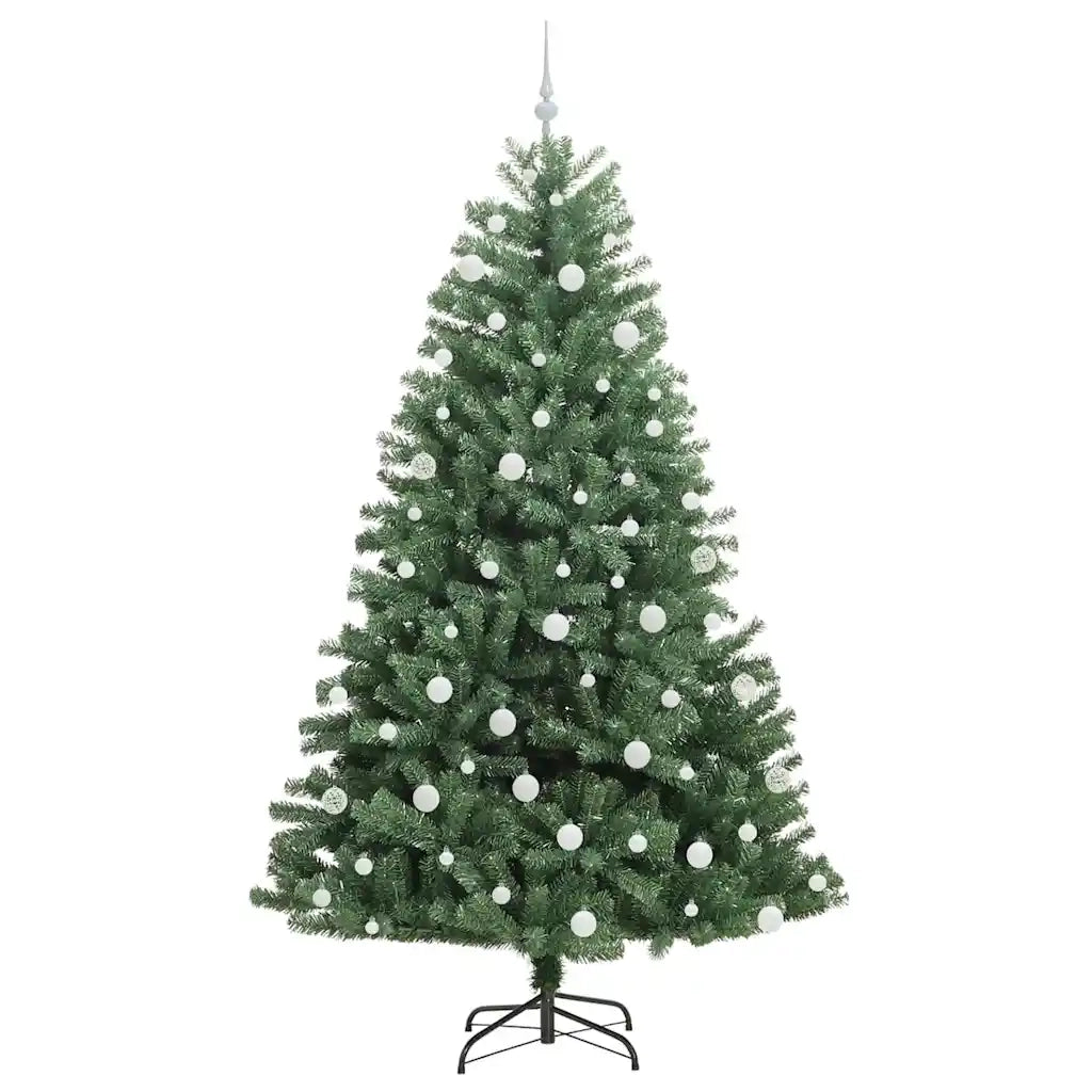 Albero di Natale Artificiale con Rami Pieghevoli Verde 210 cm