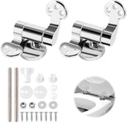 Scharniere di chiusura per toilette, set di sostituzione per sbarre di chiusura, set di fissaggio per coperchio di toilette con softclose, sbarra di chiusura sostitutiva con materiale di fissaggio, compatibile con la maggior parte delle sedute di toilette