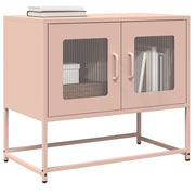 Mobile TV-Credenza per TV-Console TV Rosa 68x39x60,5 cm in Acciaio Laminato a Freddo