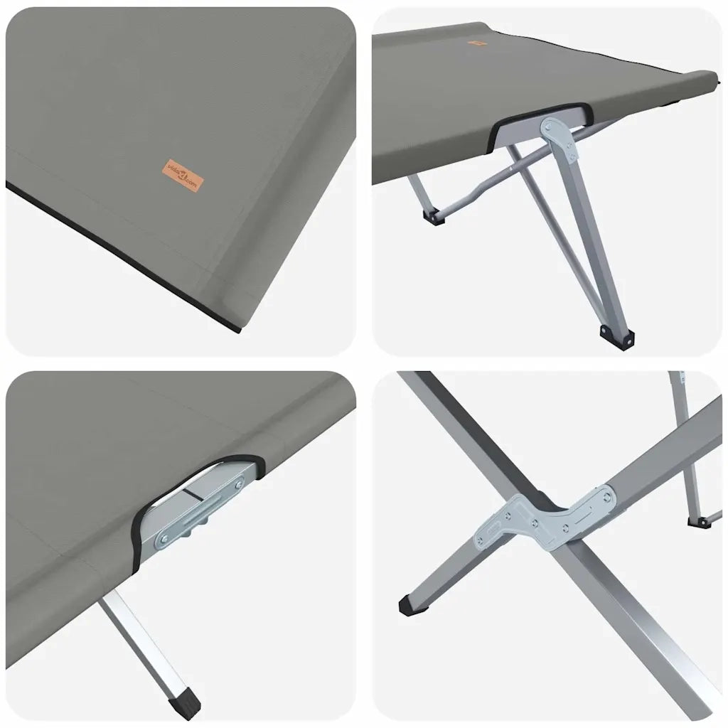 Letto da campeggio pieghevole 2 pz Grigio 194 x 62,5 x 42,5 cm CFW3633720