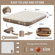 Letto gonfiabile premium per una persona - 200 x 100 x 25 cm con pompa elettrica ricaricabile