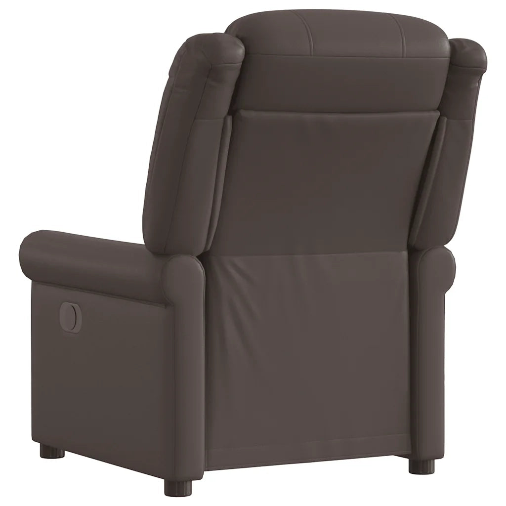 Poltrona Reclinabile Elettrica Marrone lucido Similpelle 3303415