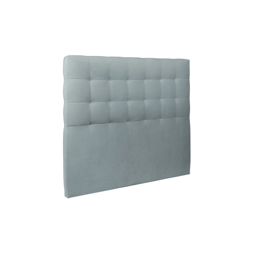 Testiera in tessuto velluto grigio blu imbottita L160 cm