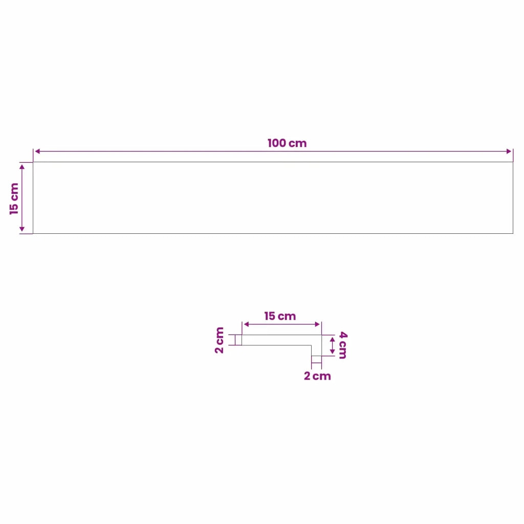 Soglie per finestre 2 pz Marrone 100 x 15 x 2 cm 42048250
