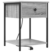 Comodino | Armadio da Notte | Mobiletto da notte con cassetto Grigio Sonoma 42 x 41 x 56 cm