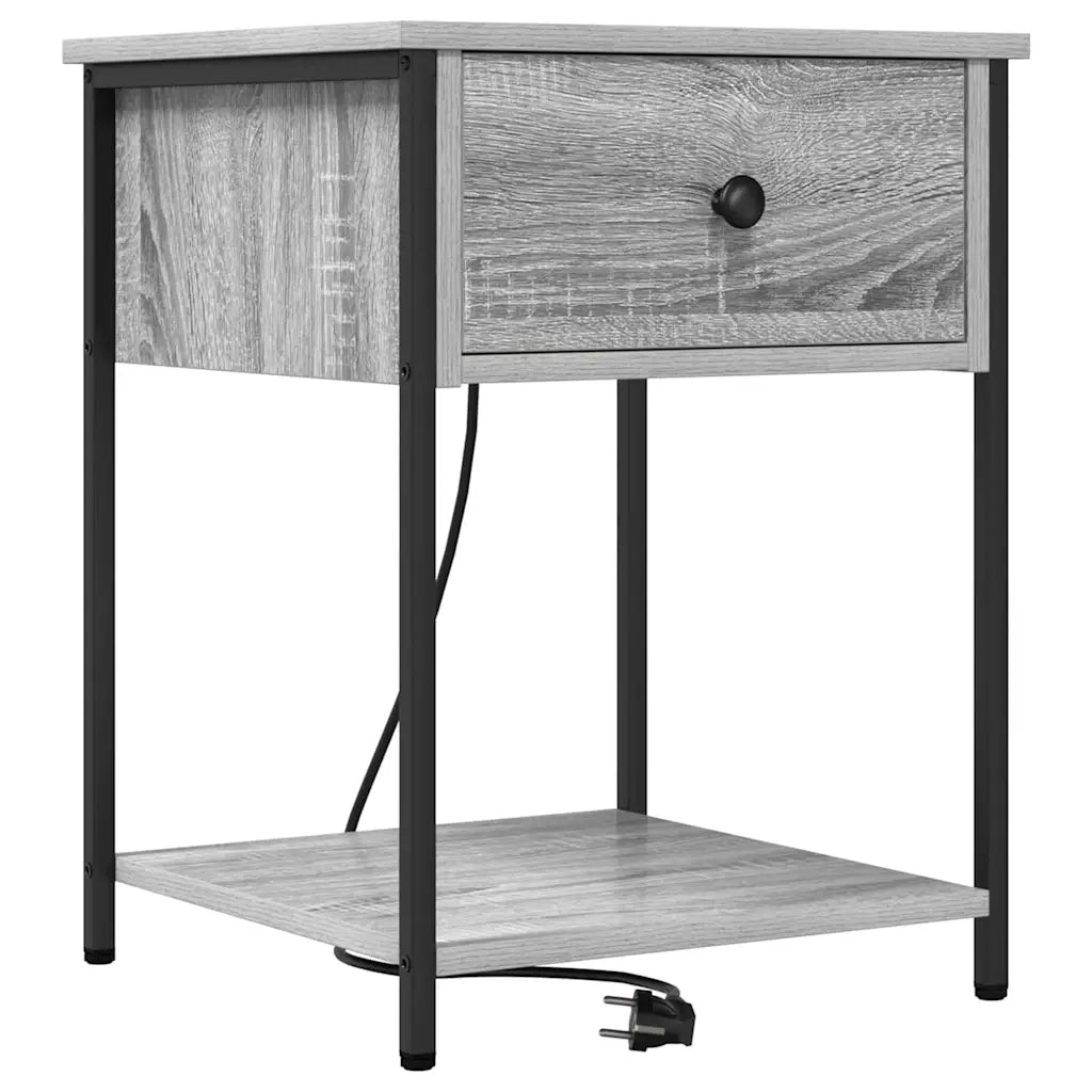Comodino | Armadio da Notte | Mobiletto da notte con cassetto Grigio Sonoma 42 x 41 x 56 cm