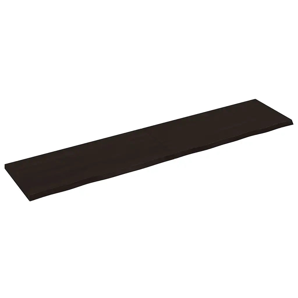 Piano Tavolo Marrone 220x50x(2-4) cm Rovere Massello Trattatocod mxl 96867