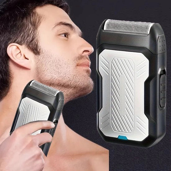 Elettrorasatore caricabile per uomo con un solo lamina, caricabile via USB Type-C, progettazione a movimento alternativo, IPX5 impermeabile, adatto per uso domestico