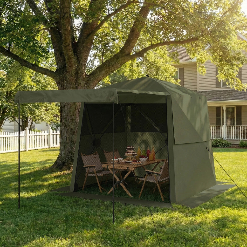 Gazebo 2x2m ¨C zephmum ¨C Impermeabile Resistente 4 Pannelli con Rete