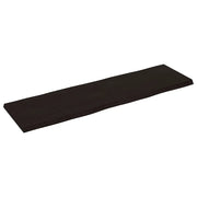 vidaXL Piano Tavolo Marrone Scuro 140x40x(2-4)cm Rovere Non Trattato