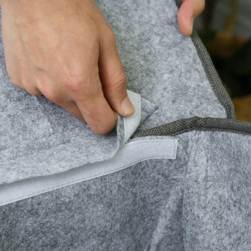 EasyComfort Casetta per Gatti a Due Livelli con Cuscini Lavabili 3 entrate, 42x46x59.5 cm, Grigio