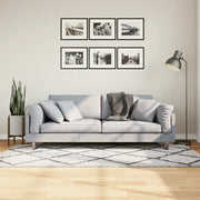 Tappeto Shaggy PAMPLONA a Pelo Lungo Crema e Nero 100x200 cm 375364