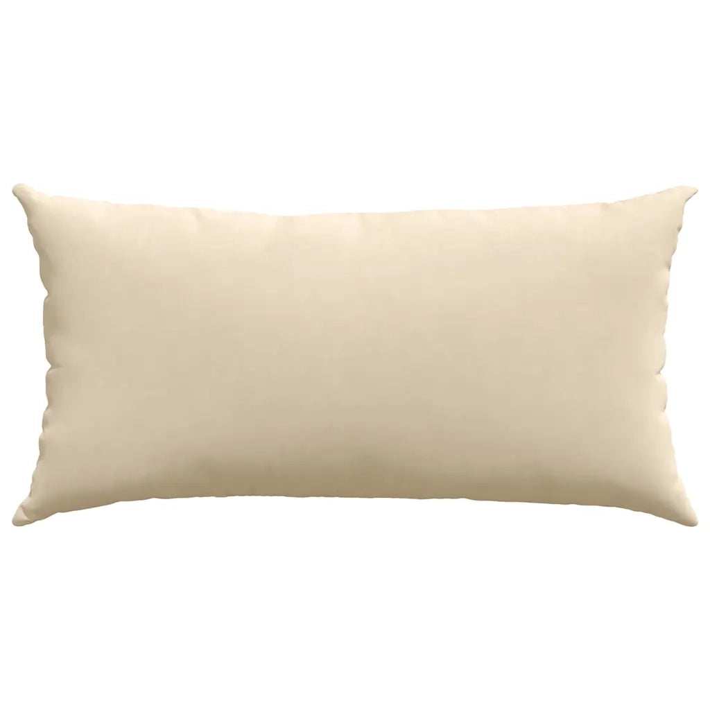 Cuscini da Divano 2 pz-Set di 2 Cuscini per Sofa Crema 80 x 40 cm Tessuto 716726