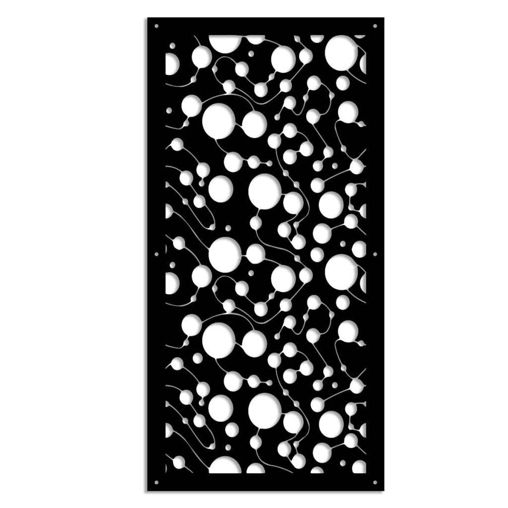BAKTERIA- Pannello in PVC traforato - Parasole Misura: 50x150 cm, Colore: nero