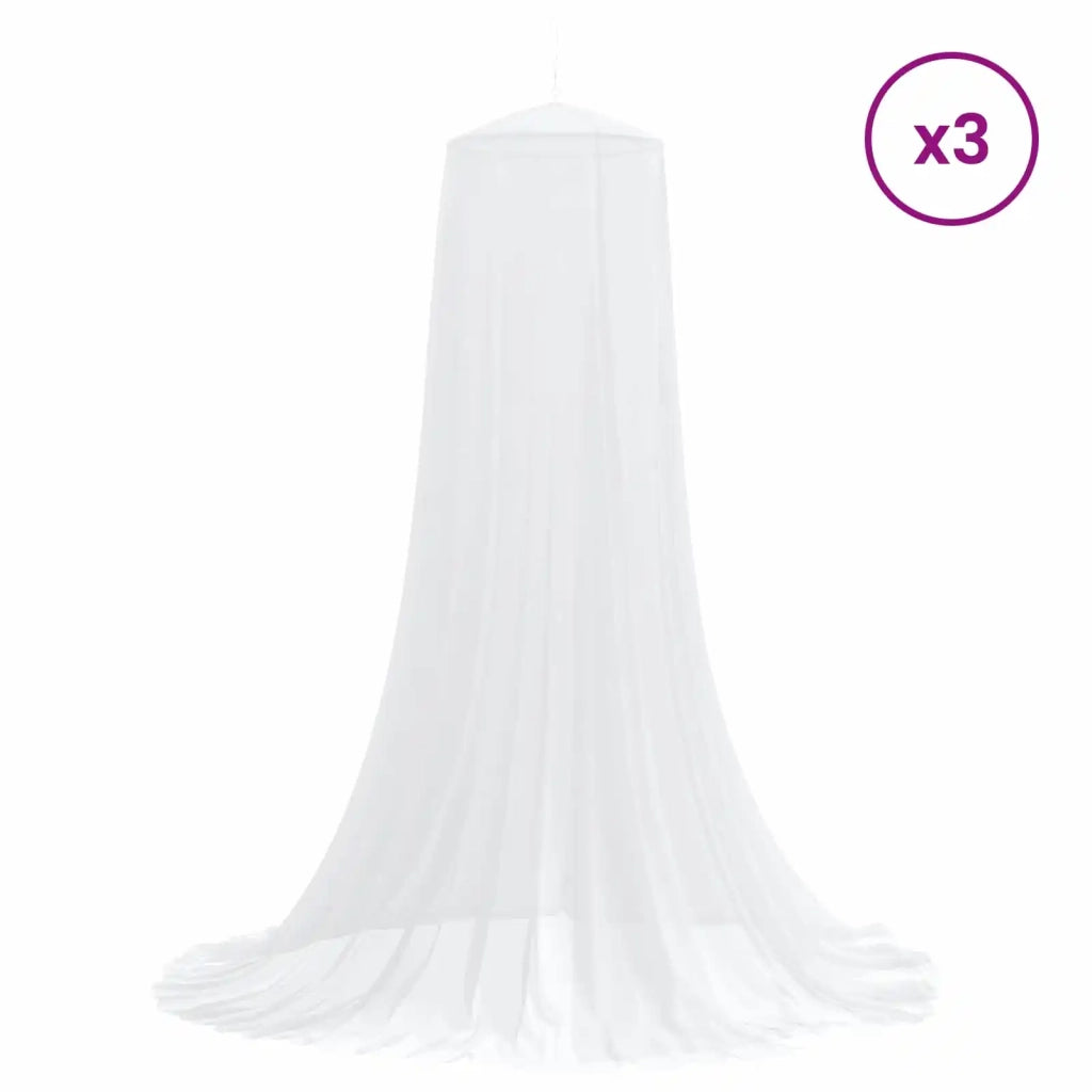 Zanzariera per letto 156 maglia 3 pcs 156 maglia Bianco 42033555