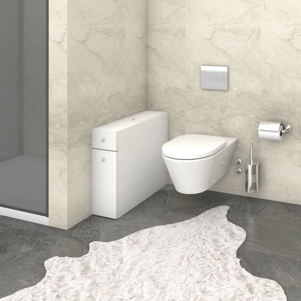 Mobile da bagno in legno "Smart" - 20 x 60 x 55 cm - Bianco