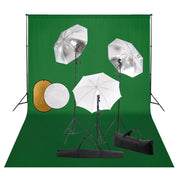 Kit professionale per studio fotografico con luci fondale e riflettore 02_0001465
